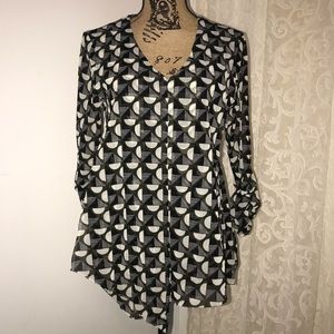 Alfani Tops - Alfani geometric design sheer tunic Alfani Tops - Alfani geometric design sheer tunic